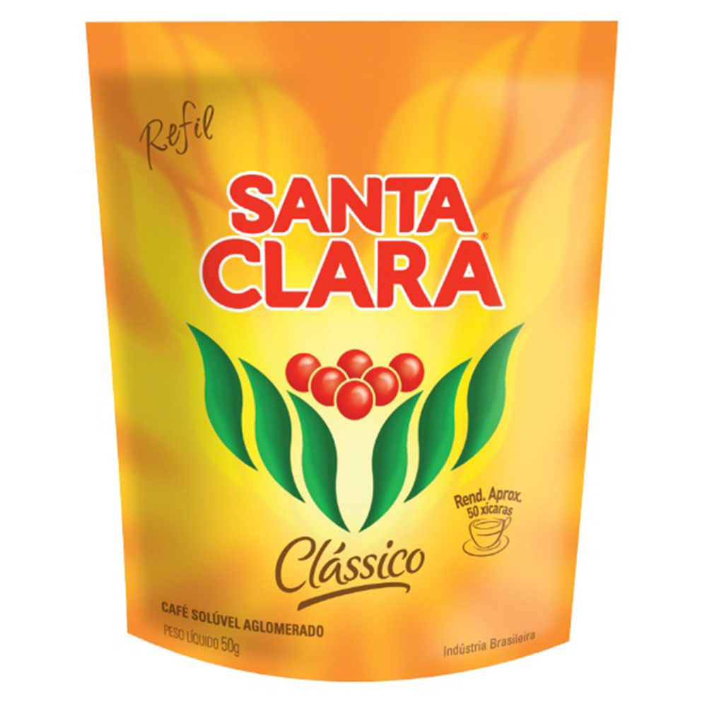 Café Solúvel Granulado Santa Clara Clássico Refil 50g