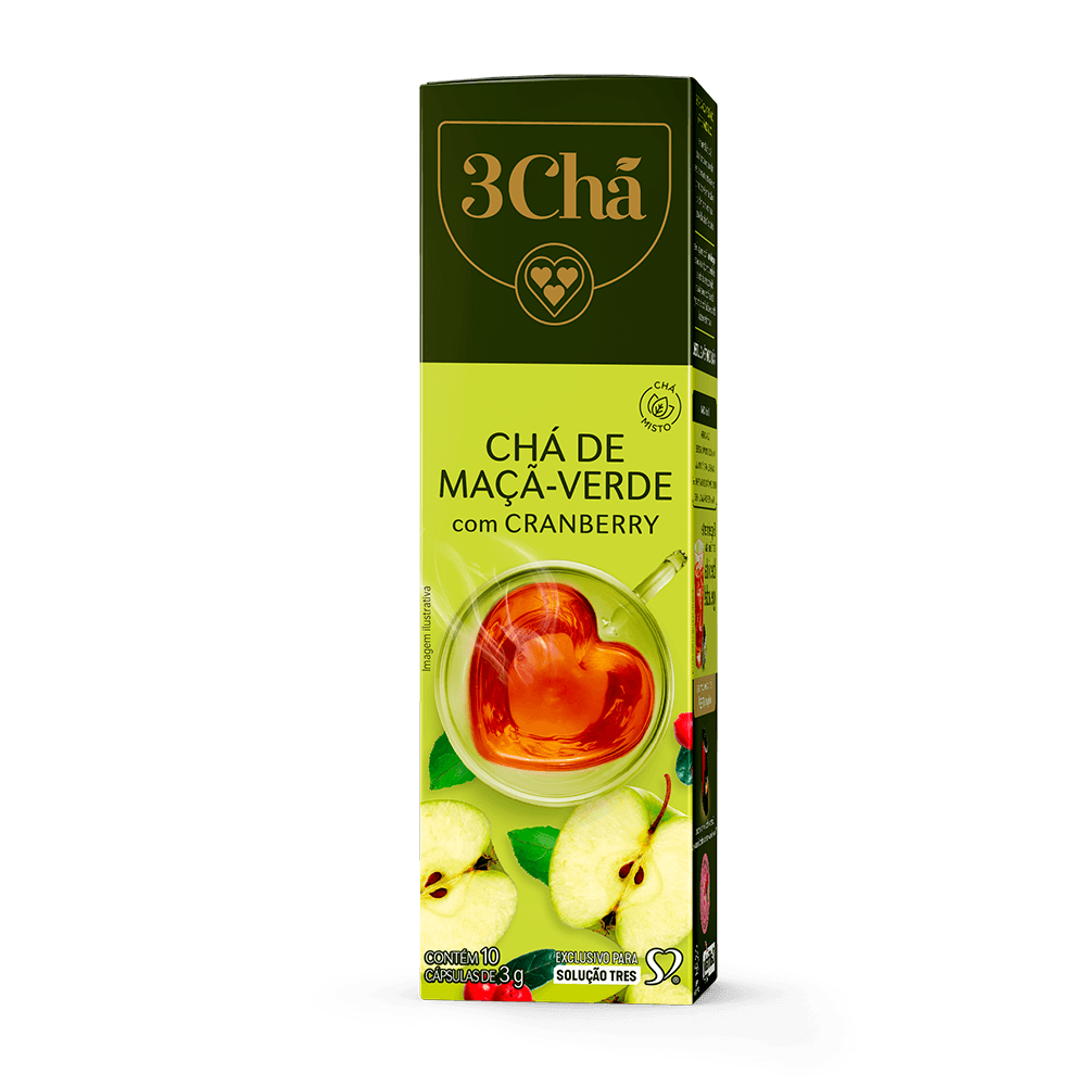 C psula de ch de ma verde com cranberry tres 3ch 
